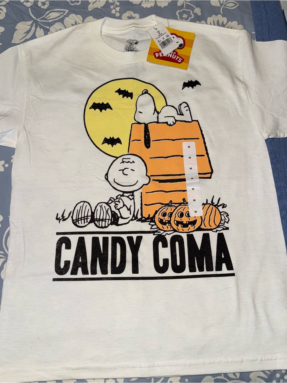 Peanuts Kids 'Candy Coma' Halloween T-Shirt - White